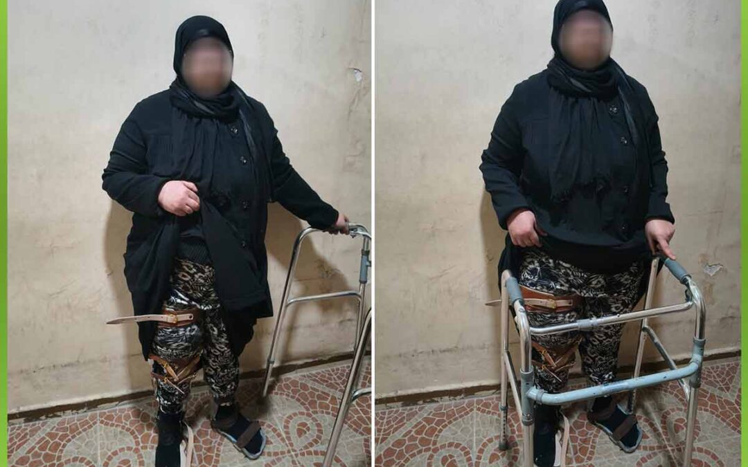 الافريقية تساعد امرأة مُعيلة بجهاز شلل