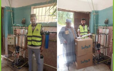 الافريقية تساعد اهالي قرية تل الزوكي بمحافظة سوهاج بماتور مياة بمحطة تنقية المياة