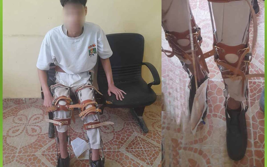 الافريقية تساعد شاب بجهاز شلل للساقين