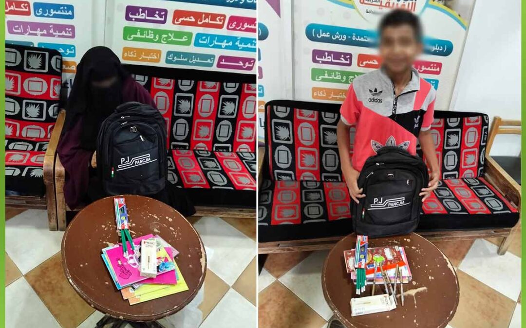 الافريقية توزع شنط وأدوات مدرسية مجانية بالمناطق الأولى بالرعاية بمحافظة سوهاج