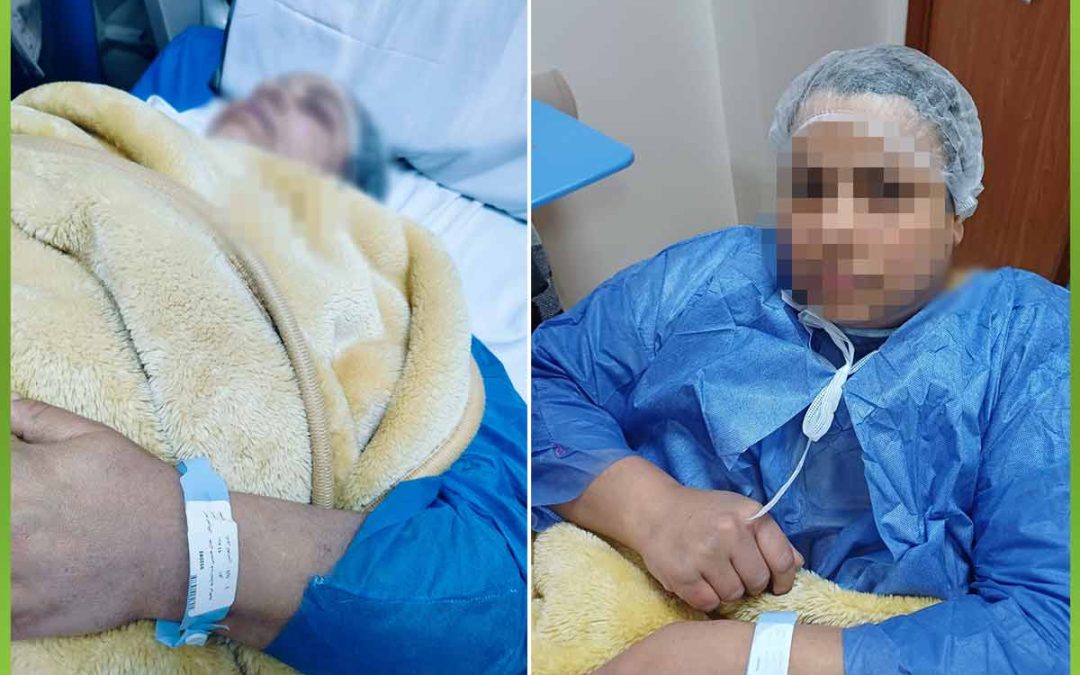 إجراء عملية إصلاح فتق سُري مختنق لمريضة غير قادرة