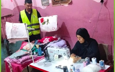 دعم وتمكين ربة منزل بمشروع خياطة