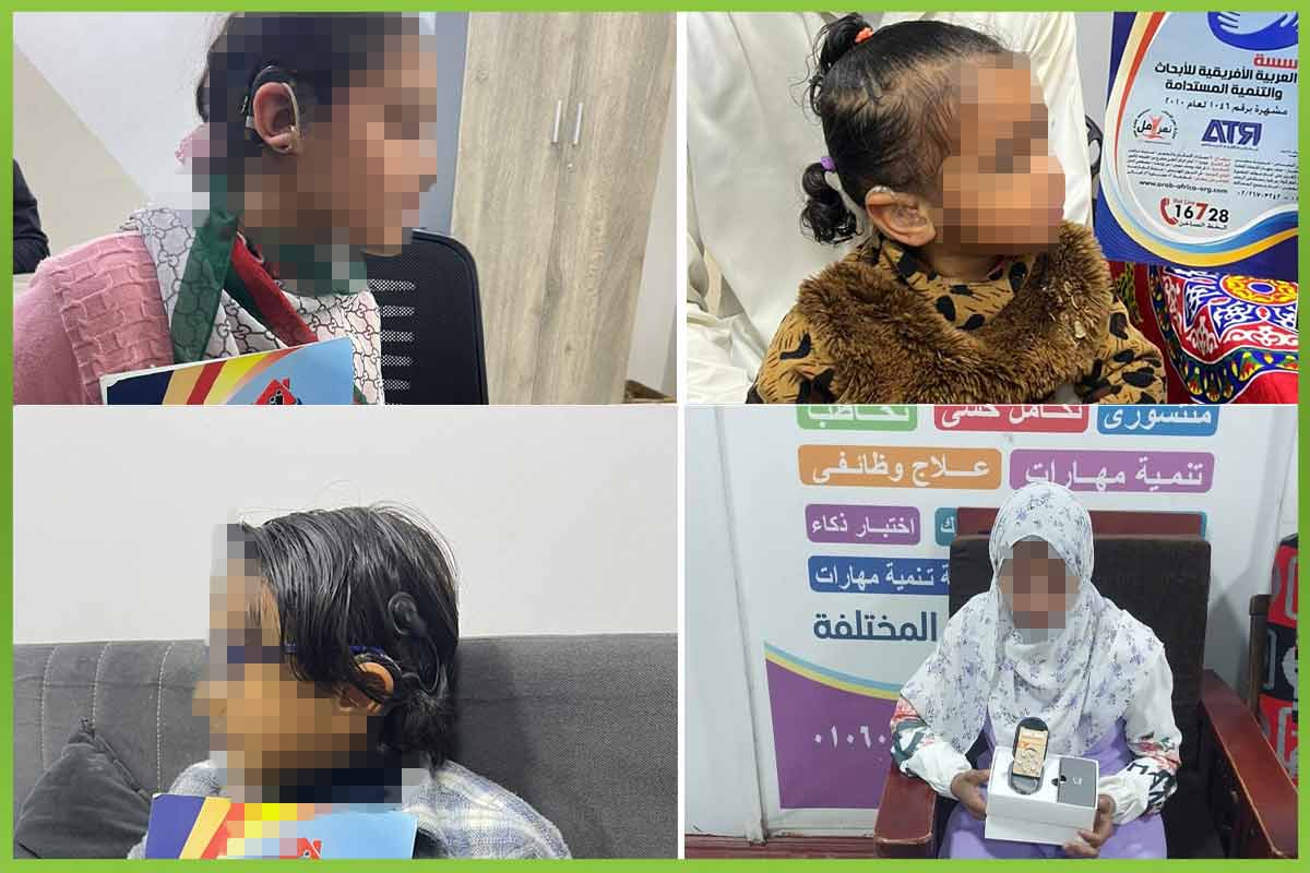 The African organization provides hearing aids for a number of cases. المؤسسة العربية الافريقية