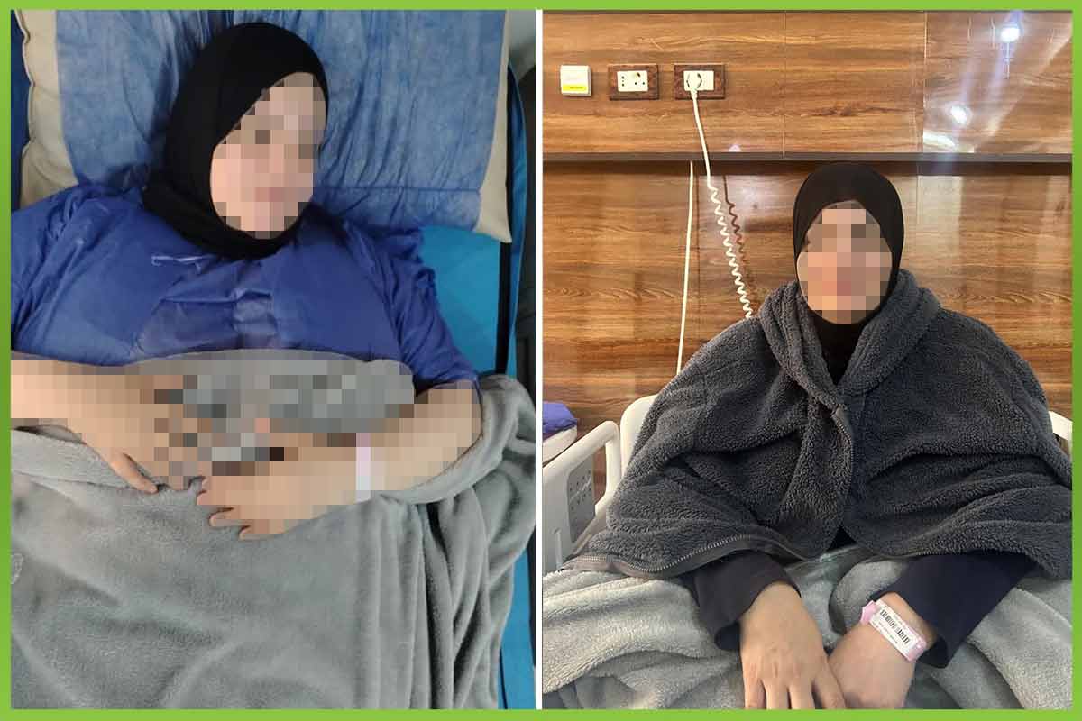 The African woman is undergoing a lumbar spinal fusion and discectomy procedure. المؤسسة العربية الافريقية
