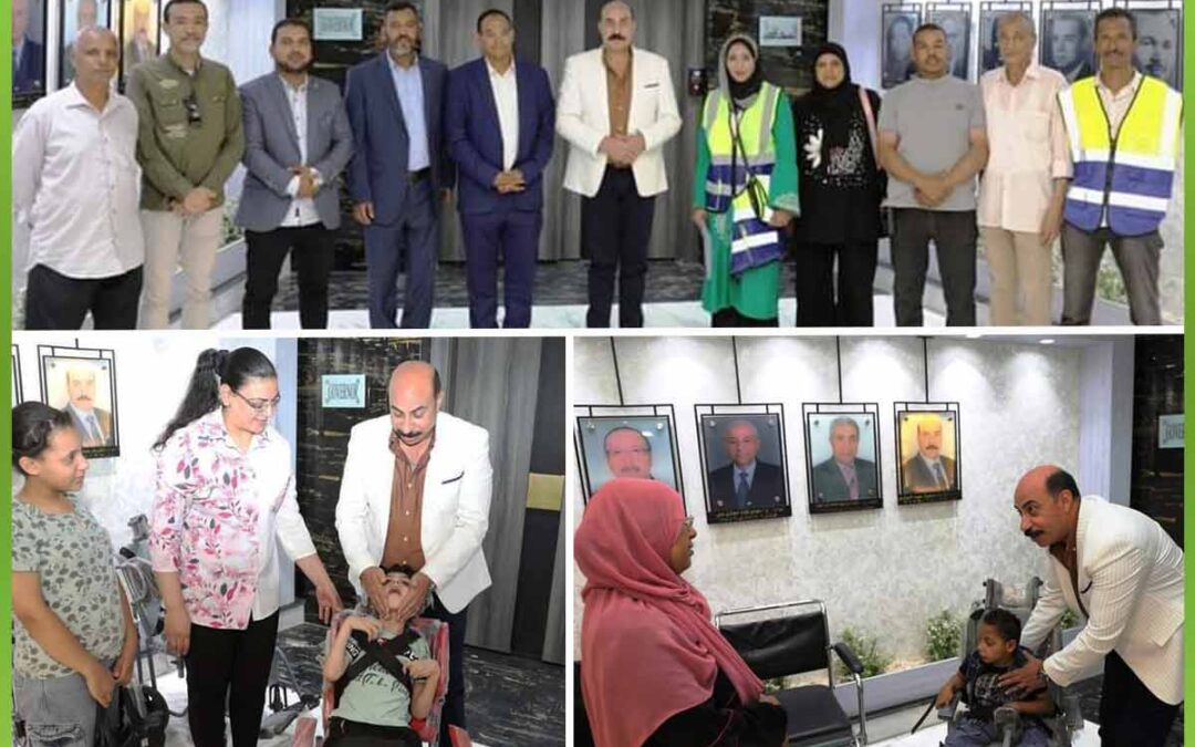محافظ أسوان بالتعاون مع المؤسسة العربية الافريقية للأبحاث والتنمية المستدامة يسلم كراسي متحركة للأشخاص ذوي الإعاقة