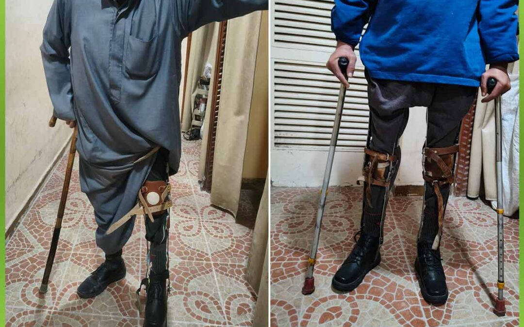 الافريقية تسلم جهاز شلل لرب اسرة يعاني من شلل الاطفال